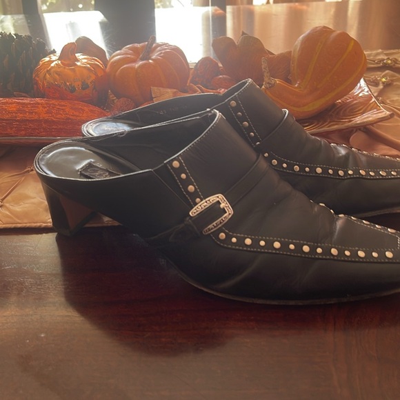 Brighton TEMPE Western mule leather studs mules size 11 - Picture 2 of 6